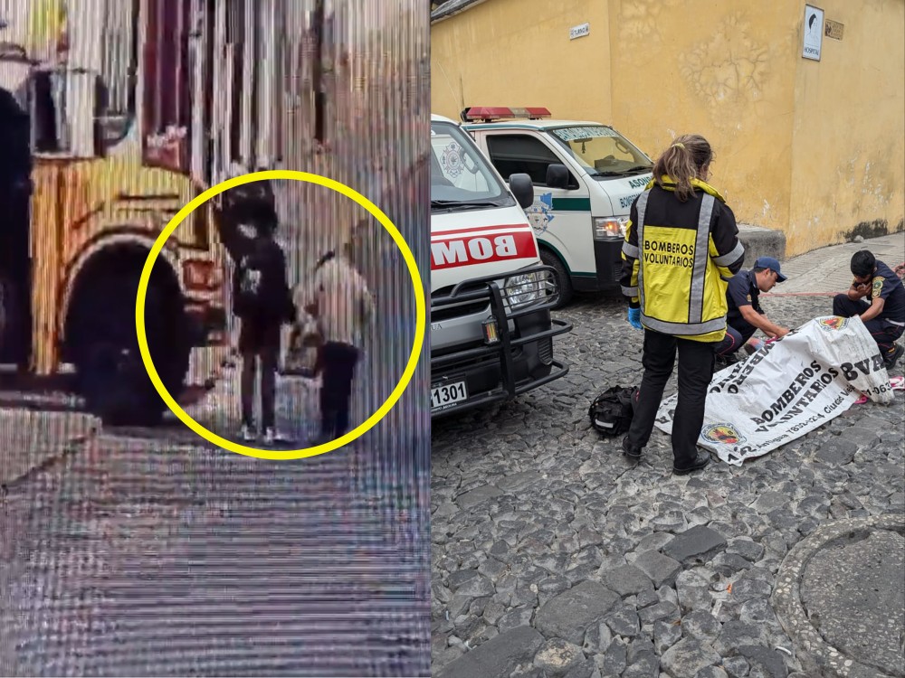 VIDEO: Abuelita muere atropellada por un bus en Antigua Guatemala 