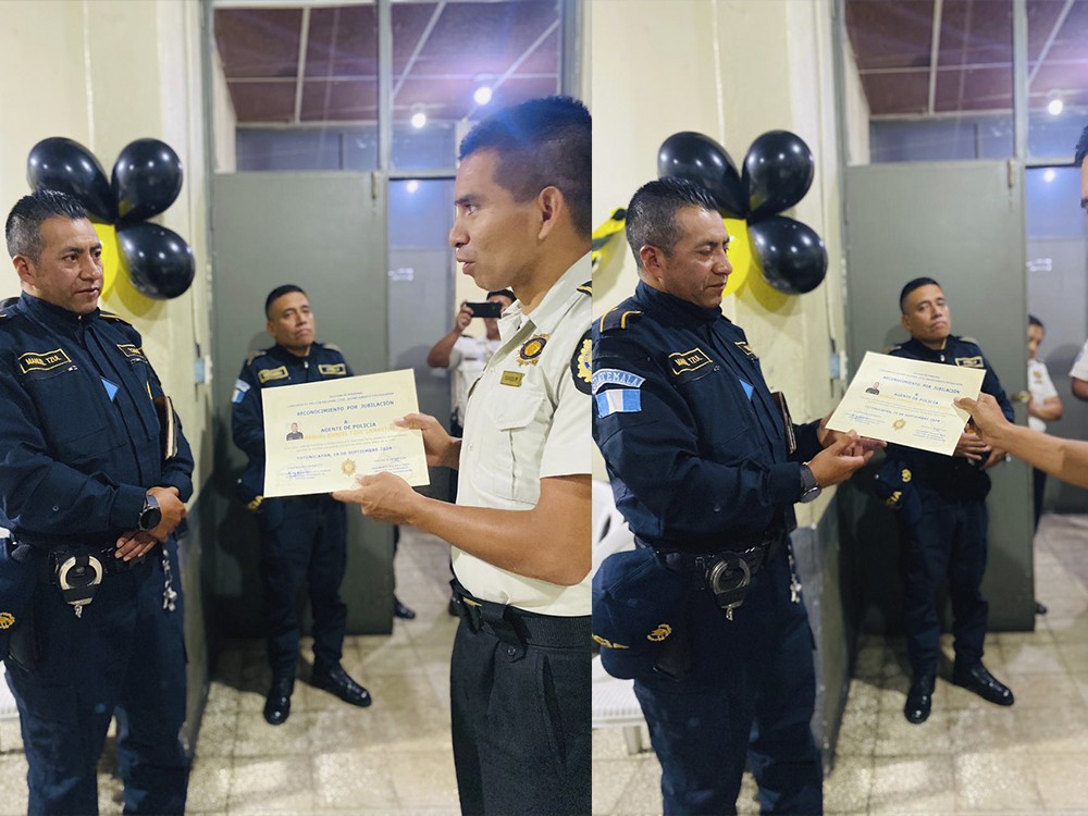 Agentes de la Policía Nacional Civil se jubilan 