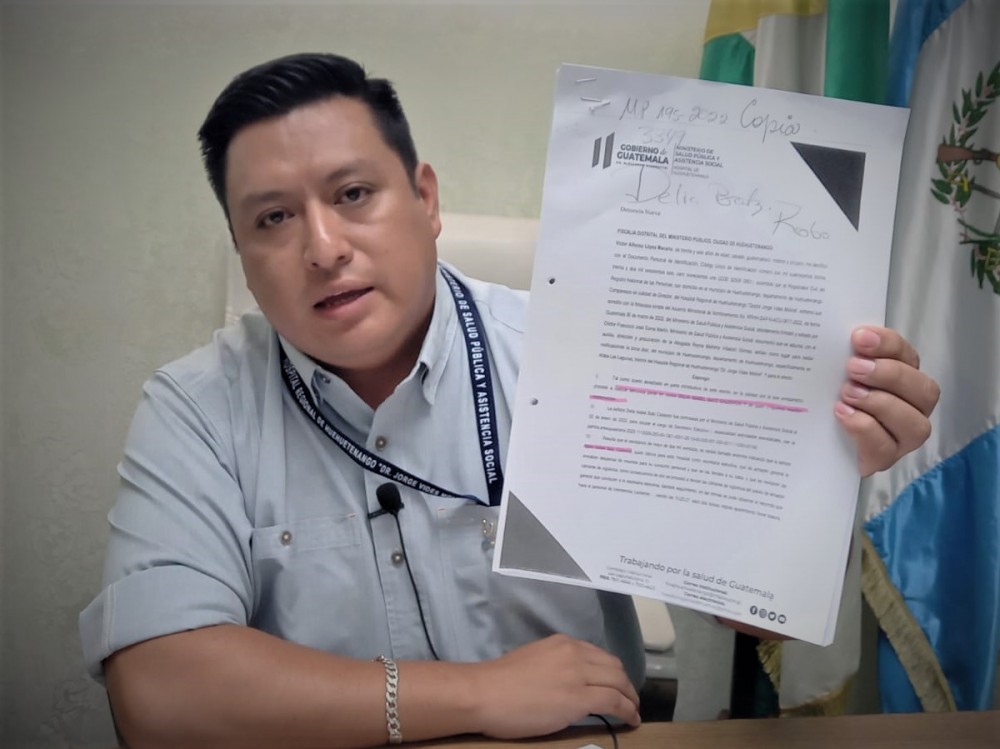 Director del Hospital Regional de Huehuetenango denuncia actos de corrupción tras ser destituido