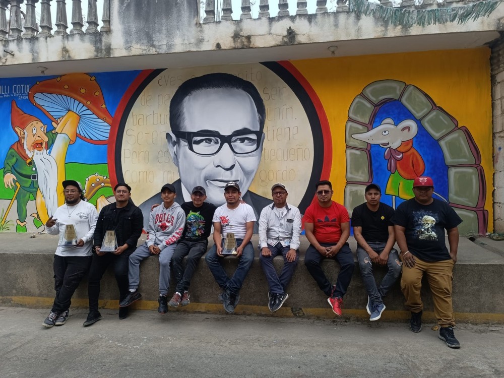 Festival de Murales 'Paseo de Barbuchin' promueve la lectura y rinde homenaje a Daniel Armas en Olintepeque