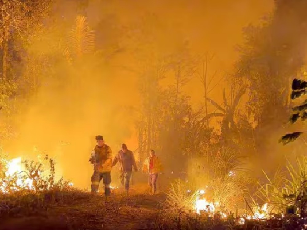 Incendios no dan tregua en Bolivia: alquilarán aviones cisterna para combatir el fuego