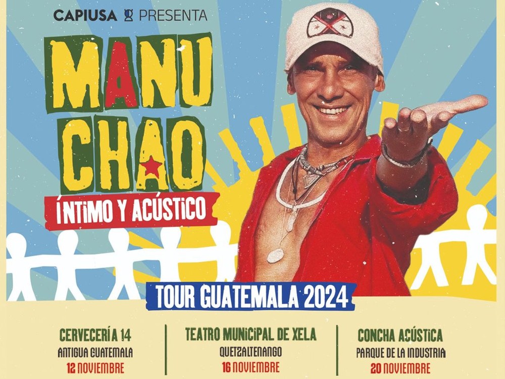 Manu Chao llegará a Guatemala por primera vez con su gira acústica en Antigua, Quetzaltenango y Ciudad de Guatemala