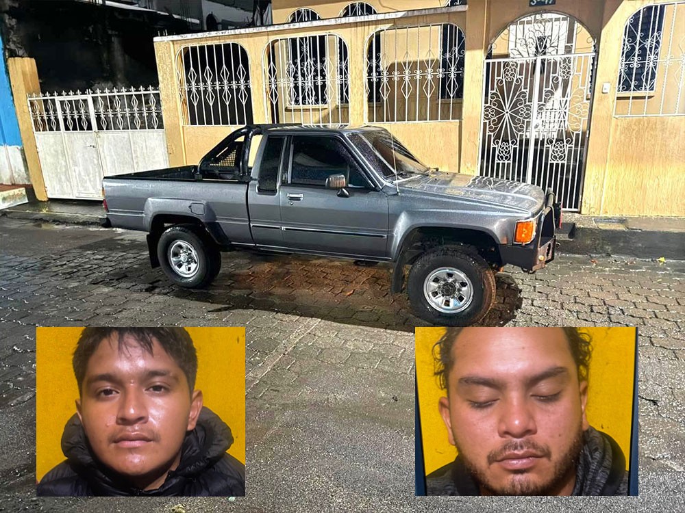 Minutos antes habían robado un carro cuando fueron capturados