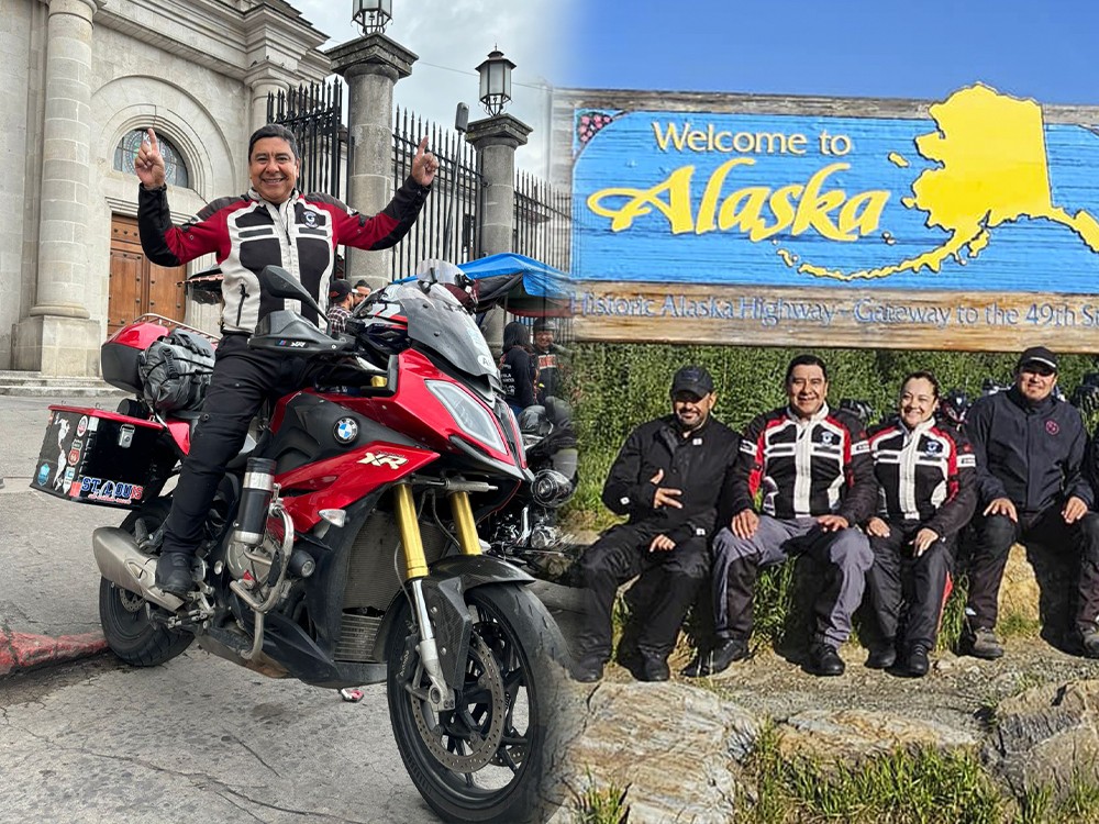 Quetzalteco retorna luego de viajar de ida y vuelta en motocicleta a Alaska